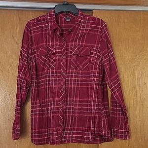 Women's Eddie Bauer XL Long Sleeve Plaid Button Down